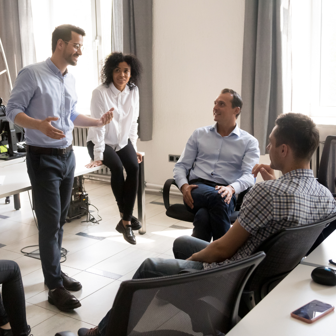 Leader or Manager Speaking with Employees